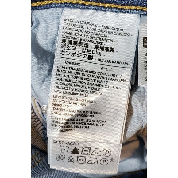 LEVIS 724 Women's Sz 27 High Rise Straight Crop Dark Blue Wash Red Tag EUC - Picture 11 of 12